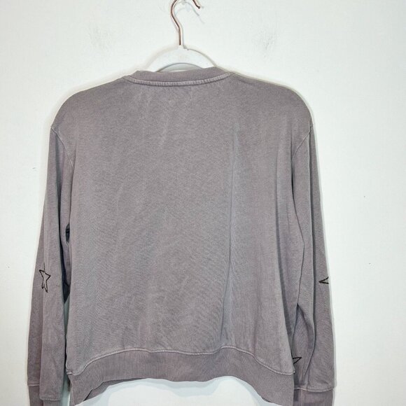 Sundry Sweatshirt 1 Small Womens Mauve Embroidered Stars Pullover Size Small - Picture 4 of 9